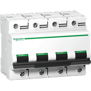 Schneider Interrupteur magnétothermique 4P 100A 10KA C 6 modules A9N18374 - Publicité