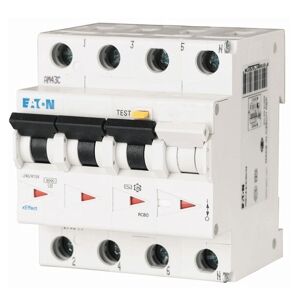 Eaton Interrupteur différentiel magnétothermique Eaton 25A 3P+T courbe C 30Ma 4500ka 171001