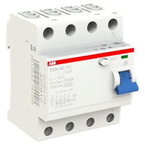 ABB disjoncteur à courant résiduel pur 4 pôles 63A 30mA type AC F204 4 modules F427814 - Publicité