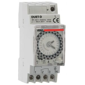 Interrupteur horaire électromécanique Vemer DUET-D 2 modules DIN VP879100