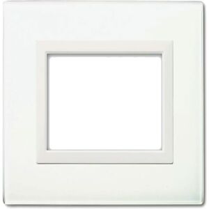 Ave Plaque Ave Vera Sistema 44 en Verre 3 modules blanc brillant 44PV3BL