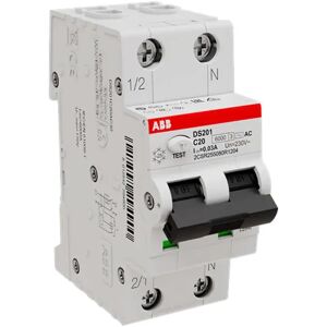 Disjoncteur à courant résiduel ABB 1P+N 20A 30mA 6KA AC Type 2 Modules DS201C20AC30 - Publicité