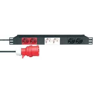 Adam Hall 19 Parts 87473 - Distributeur secteur 6 prises 3 circuits separes rackable 19 - Distributeurs de courant 16 A 230 V