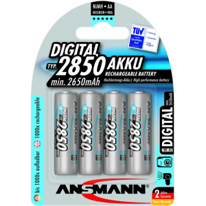 4 piles rechargeables accu ANSMANN AA LR6 1.2V 2850mAH - Publicité