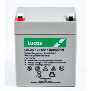 Lucas Batterie Plomb Etanche Stationnaire Lucas VRLA AGM  LSLA5-12 12V 5Ah.