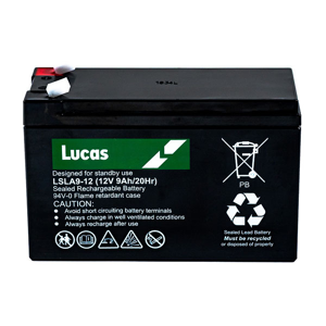 Lucas Batterie Plomb Etanche Stationnaire Lucas VRLA AGM  LSLA9-12 12V 9Ah.