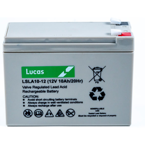 Lucas Batterie Plomb Etanche Stationnaire Lucas VRLA AGM  LSLA10-12 12V 10Ah.