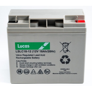 Lucas Batterie Plomb Etanche Stationnaire et Cyclage Lucas VRLA AGM  LSLC18-12 12V 18Ah.