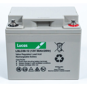 Lucas Batterie Plomb Etanche Stationnaire et Cyclage Lucas VRLA AGM  LSLC50-12 12V 50Ah.