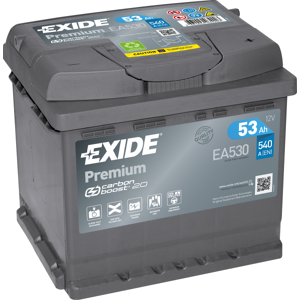 EXIDE BATTERIE EXIDE PREMIUM L1 12V 53AH 540A 207X175X190 +D EA530