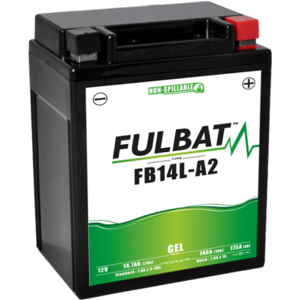 Batterie moto GEL  FB14L-A2 GEL (12N14-3A) /YB14L-A2   FULBAT SLA Etanche  14.7AH 175 AMPS - Publicité