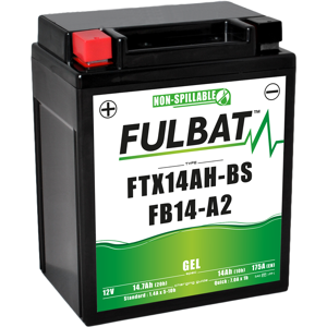 FULBAT Batterie moto GEL  FB14-A2 GEL (12N14-4A) /YB14-A2   FULBAT SLA Etanche  14.7AH  175 AMPS