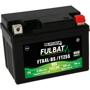 Batterie moto GEL  FTX5L-BS GEL /YTX5L-BS  FULBAT SLA Etanche  4.2AH - Publicité