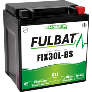 FULBAT Batterie Fulbat GEL SLA FIX30L-BS GEL 12V 30AH 400 AMPS  165x125x175  + Droite