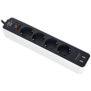 Brennenstuhl Ecolor Power Strip 4Way USB WH Blanc