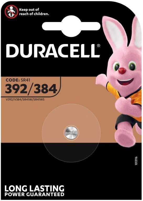 Pile 392 / 384 / SR41 Duracell Montre