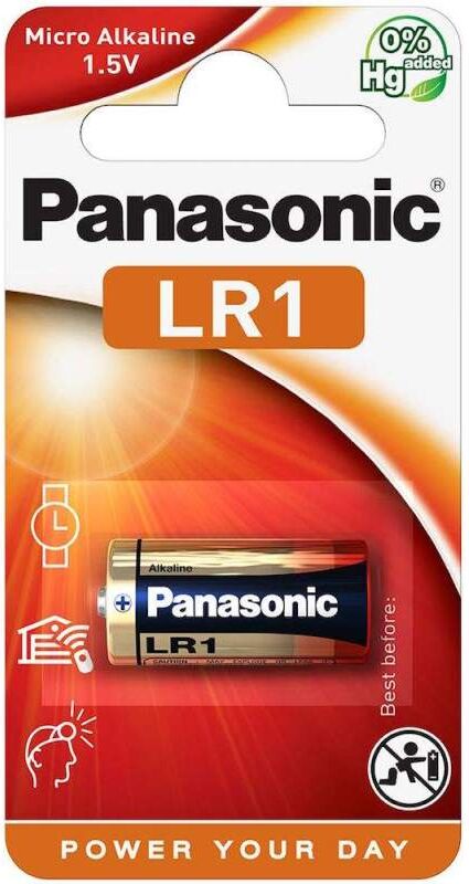 Pile LR1 / N / E90 / MN9100 Panasonic Alcaline 1,5V