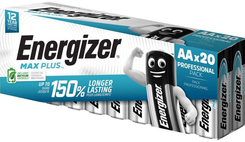 20 Piles Alcalines AA / LR6 Energizer Max Plus