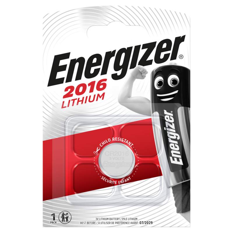 Pile CR2016 Energizer Bouton Lithium 3V