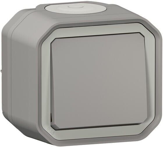 Bouton poussoir no plexo étanche - ip55 complet gris saillie - legrand 069720l