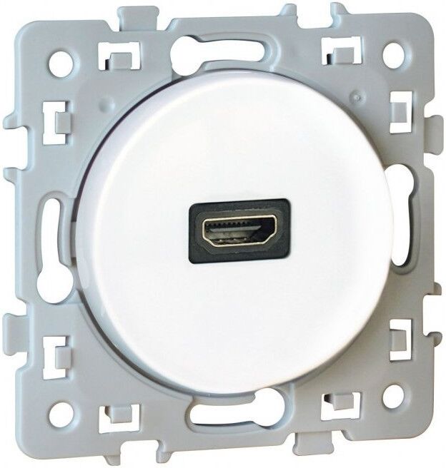 EUR'OHM Prise HDMI 1.4 SQUARE - Blanc