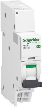 SCHNEIDER Disjoncteur Acti9 iDT40 XA auto - 1P+N - 2A - courbe C - 4500A/6 kA