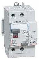 LEGRAND Interrupteur différentiel DX³-ID vis/auto - 2P 230V~ 63A type AC 30mA - 3 modules