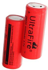 Philips UltraFire 2x 26650 battery (5000 mAh, Rechargeable)