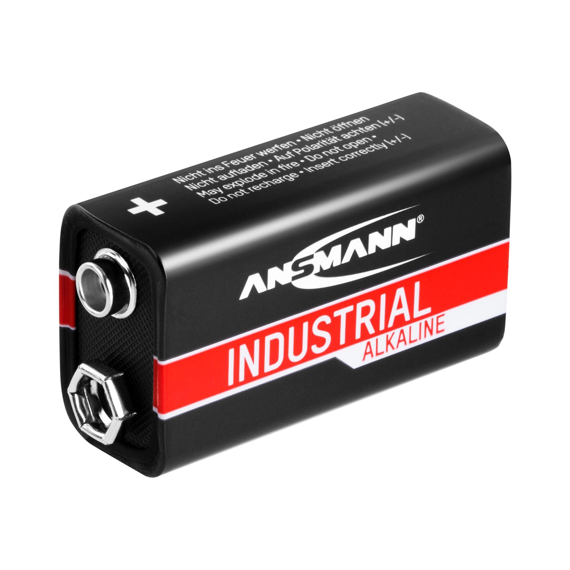 Ansmann 1505-0001 I Blok baterii alkalicznej przemysłowej / Industrial Alkaline Battery / Alkaline Batterie 9V Block