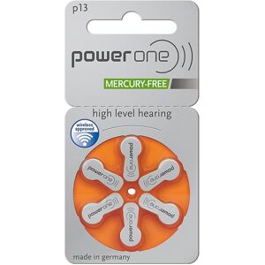 Power One Misura 13 / Pr48 / P13 - Blister Da 6 Batterie Per Protesi Acustiche