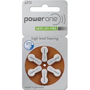 Power One 60 Batterie  312 / Pr41 Per Protesi Acustiche