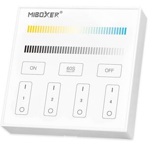 Mi-Light Pannello Full Touch Dimmer CCT, 4 zone, WiFi, Base magnetica - White