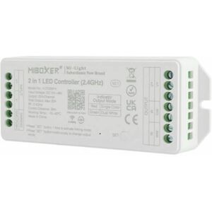 Mi-Light Ricevitore Dimmer 12/24V Monocolore e CCT 4-Zone, Sinc. Aut., Push Dim., Alta Potenza max 20A