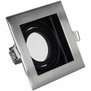 LEDDIRETTO Portafaretto Quadrato da Incasso GU10 Foro 90x90mm Orientabile