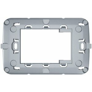 Aertecnica SUPPORTO ADATTATORE PER PLACCA VIMAR PLANA SILVER GRIGIO METAL CHIARO LUCIDO NA696