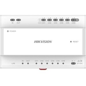 HIKVISION DS-KAD706. VideoIntercom 2fili distributore con alimentazione Display fino a 6ch e 1ch Ext