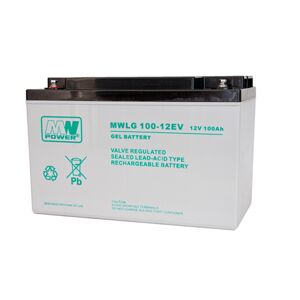 MW POWER Battery MWPower. Batteria al Gel 12V/100 Ah Gel-PVC durata 10-12 anni