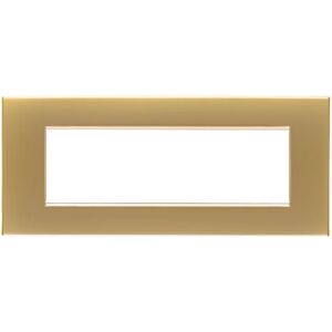 BTicino Placca 7 moduli Living Light Air  oro satinato