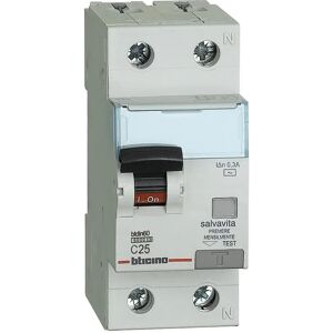 BTicino Interruttore magnetotermico differenziale  GN8814AC25 1 polo 25A 6kA 300mA AC 2 moduli 220V