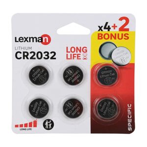 LEXMAN Pila CR2032 / DL2032  6 batterie