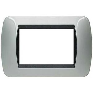 BTicino L4803al Placca 3 Moduli Alluminio Chiaro Livinglight