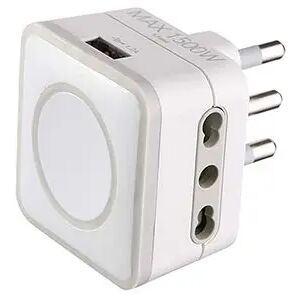 Adattatore 10A Triplo Con Porta Usb