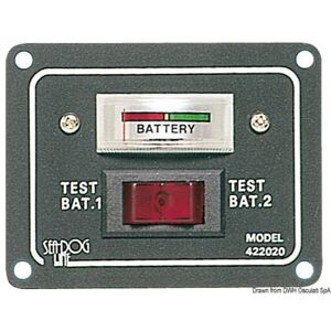 Osculati Pannello- test per 2 batterie con interruttore per azionarlo Pannellino tester per 2 batterie