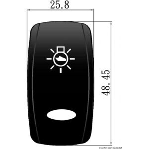 Osculati Simboli incisi a laser. Bascule OVAL per interruttori Marina TOP con simbologia illuminata Bascula Oval per int. Marina Top luci quadro