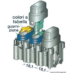 Osculati Portafusibili con coperchio componibili Portafusibili con coperchio 20 A