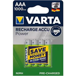 Batteria Ricaricabile Varta 1,2V AAA Ministilo Accu Power 1000mAH confezione da 4 pile