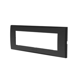 Aigostar Placca 7 moduli 506 in plastica nera compatibile Vimar Plana