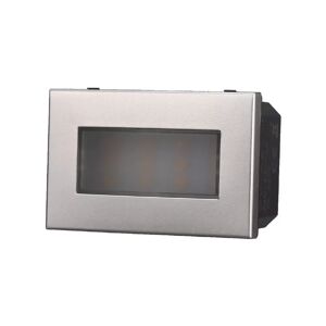 Ettroit Segnapasso Led 3 moduli 2,4W da incasso per scatola 503 grigio IP20 Bianco caldo 3000K compatibile BTicino Axolute