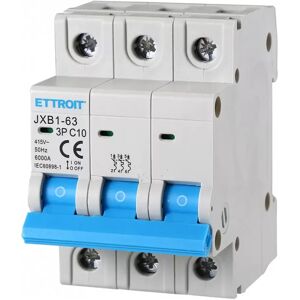 Interruttore automatico magnetotermico modulare 3P 10A 6KA 380V Ettroit