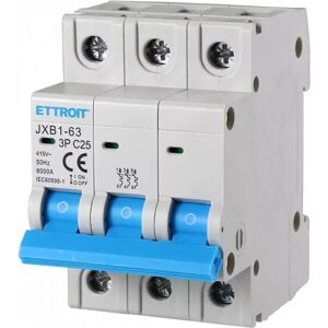 Interruttore automatico magnetotermico modulare 3P 25A 6KA 380V Ettroit